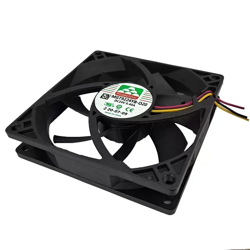 MGT9224YB-O20 Protechnic 24V Silent Axial Flow Exhaust Fan DC 0.4A 92x92x20mm 70.32CFM Ball Bearing
