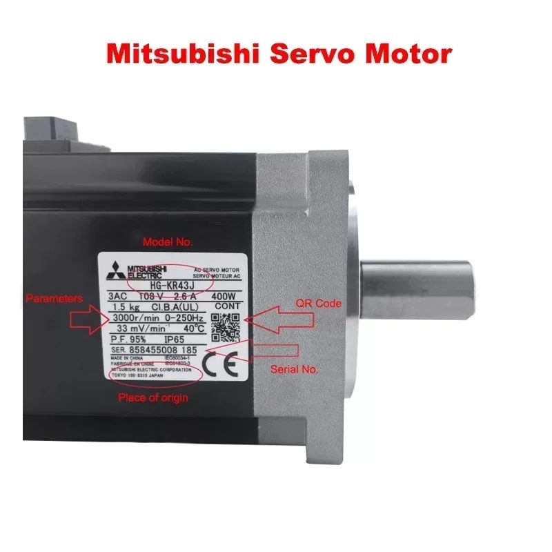 Mitsubishi 1.2KW 1000rpm HG-SR Series AC Servo Motor for Cnc Machine