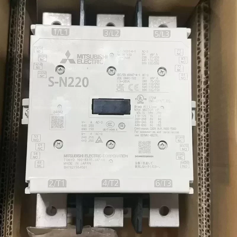 Mitsubishi AC Control Electromagnetic Contactor S-N220 AC200V 2A2B