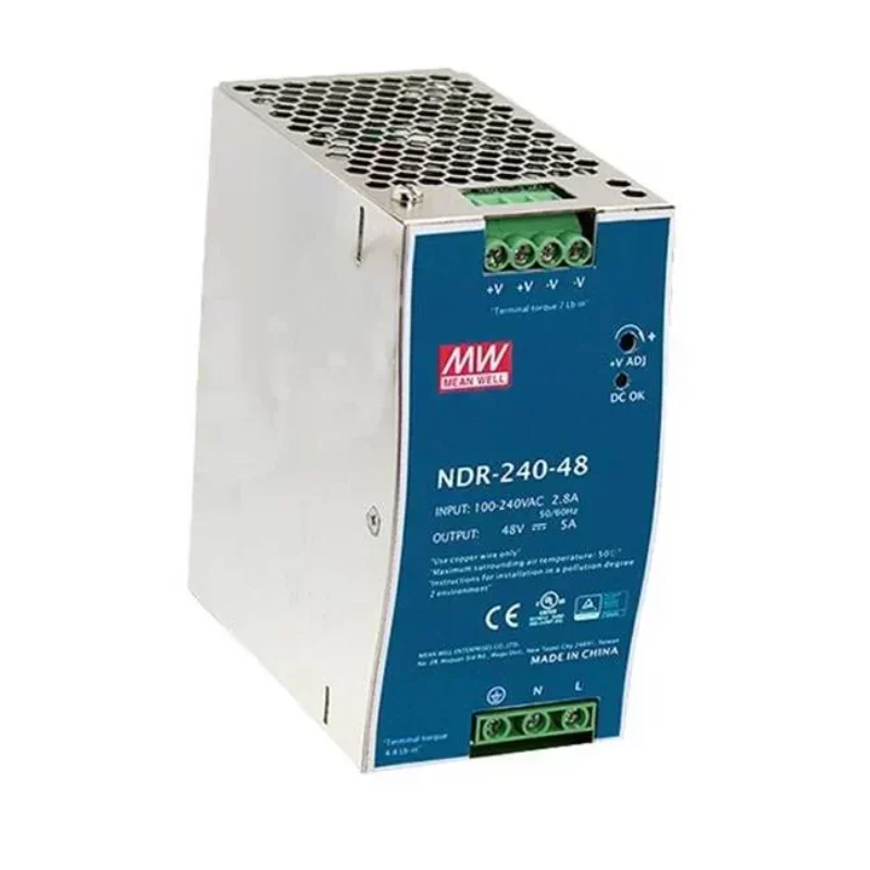 NDR-240-48 Single Output Mean Well 240W 48V Din Rail Power Supply