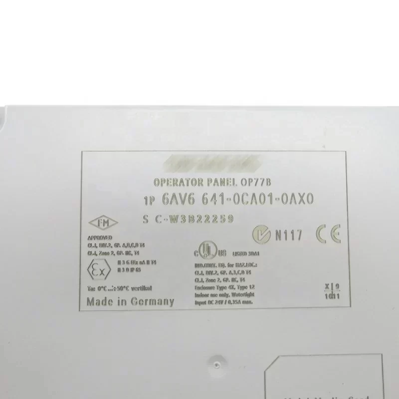 Operator Panel 6AV6641-0CA01-0AX0 SIMATIC HMI OP77B Operator Panel 6AV6641-0CA01-0AX0 SIMATIC HMI OP77B