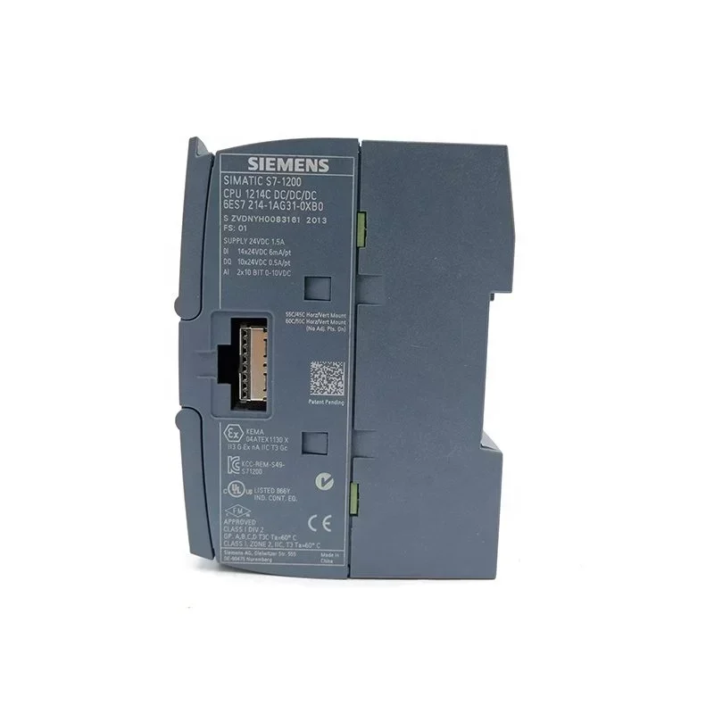 PLC Siemens Ple S7 200 Controller CPU 1214C 6ES7214-1AG40-0XB0 6ES7214-1AG31-0XB0 6ES72141AG310XB0 PLC Siemens Ple S7 200 Controller CPU 1214C 6ES7214-1AG40-0XB0 6ES7214-1AG31-0XB0 6ES72141AG310XB0