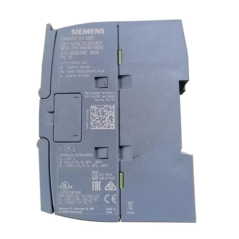 PLC Siemens S7 1200 Controller CPU 1214C 6ES7214-1AG40-0XB0 6ES7214-1BG40-0XB0 6es7214-1hg40-0xb0 PLC Siemens S7 1200 Controller CPU 1214C 6ES7214-1AG40-0XB0 6ES7214-1BG40-0XB0 6es7214-1hg40-0xb0