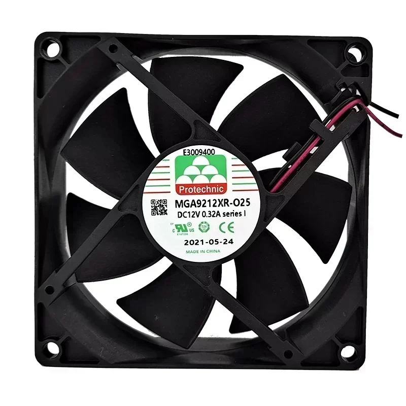 Protechnic MGA9212XR-O25 Fan Car air Freshener Machine Cooling 12V DC 0.32A 92x92x25mm 2900RPM 55.42CFM Ball Bearing CPU