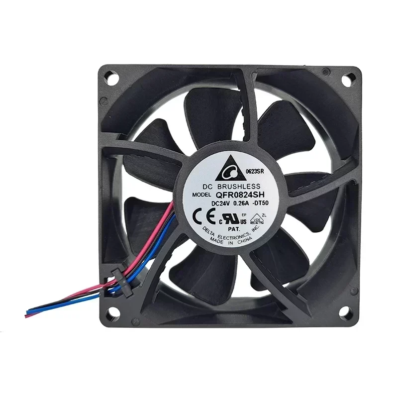 QFR0824SH Delta 80x80x25mm DC Brushless Axial Fan 24V 41.2dBA 4300RPM