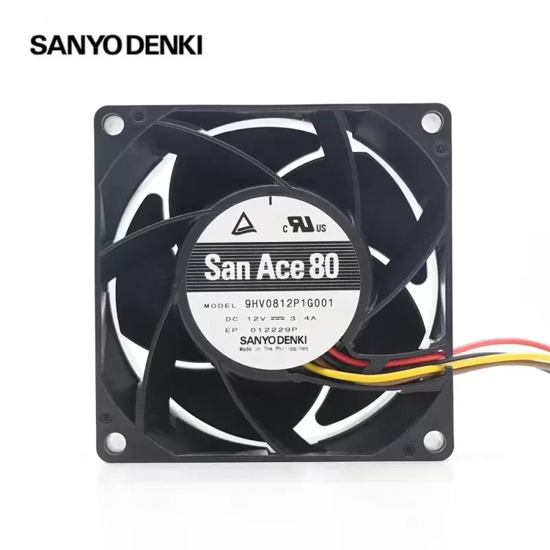 Sanyo 9HV0812P1G001 12V 40.8W 0.85A Cabinet Axial Fan