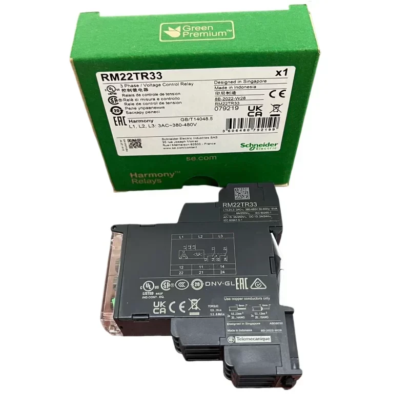 Schneider 3 Phase Voltage Control Relay RM22TR33 Schneider 3 Phase Voltage Control Relay RM22TR33
