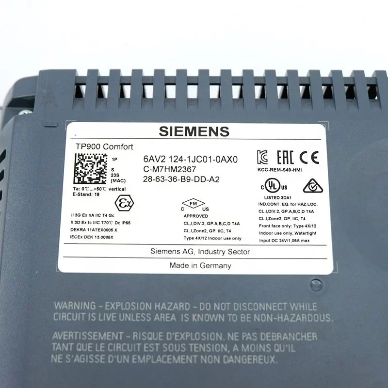 SIEMENS Panel Screen 6AV2124-1JC01-0AX0 HMI DP Basic 6AV21241JC010AX0 SIEMENS Panel Screen 6AV2124-1JC01-0AX0 HMI DP Basic 6AV21241JC010AX0