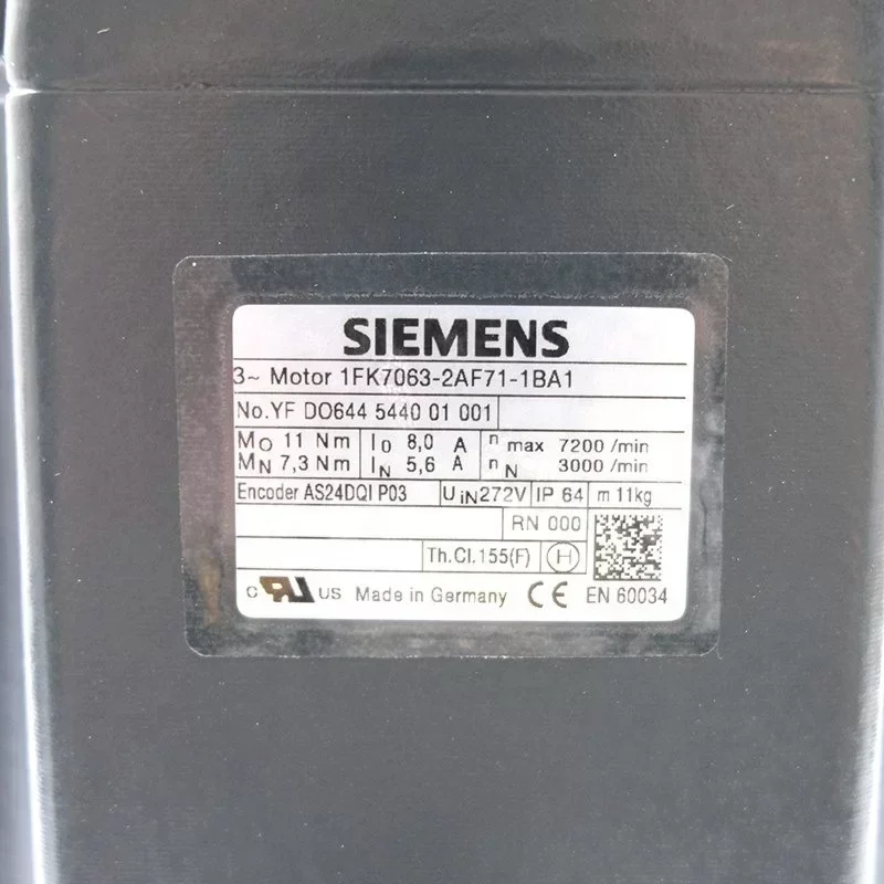 Siemens Servo Motor 1FK7063-2AF71-1BA1 Siemens Motor Module for CNC Machine Siemens Servo Motor 1FK7063-2AF71-1BA1 Siemens Motor Module for CNC Machine