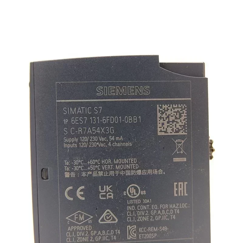 Siemens SIMATIC ET200SP 6ES7131-6BF00-0BA0 ET200S 24V DC Siemens 6ES7131-6BF01-0BA0 Siemens SIMATIC ET200SP 6ES7131-6BF00-0BA0 ET200S 24V DC Siemens 6ES7131-6BF01-0BA0