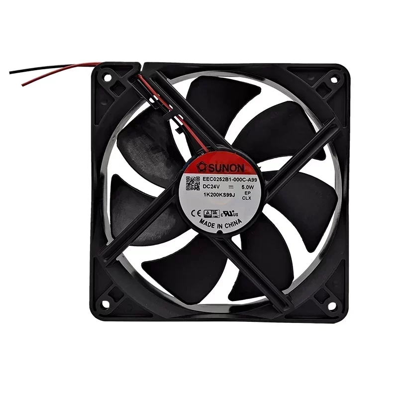 SUNON EEC0252B1-000C-A99 Axial Fan Ball Bearing 120x120x25MM 24VDC 5W 108.2CFM 3100RPM