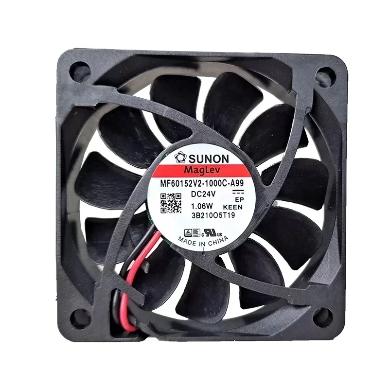 SUNON MF60152V2-1000C-A99 Axial Fan Ball Bearing Plastic 60x60x15mm 24V 1.06W 22.8CFM 3900RPM