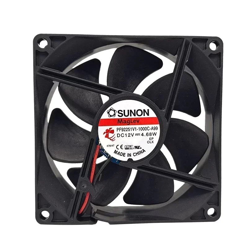 SUNON PF92251V1-1000C-A99 Axial Fan VAPO Bearing Plastic 90x90x25MM 12VDC 4.68W 75CFM 4500RPM