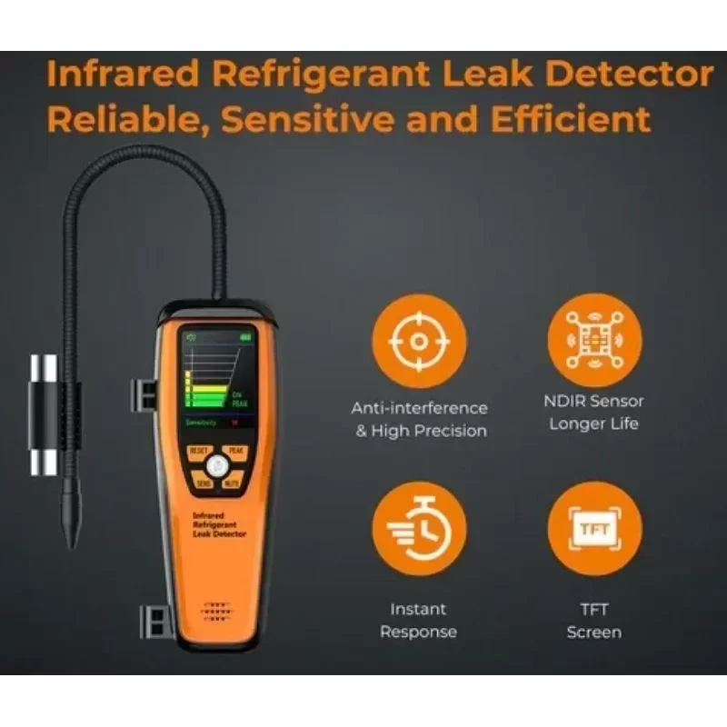 Elitech ILD-200 Infrared Electronic Refrigerant Heat Pump Leak Detector HVAC IP65 Protection 10-Year Sensor Life 6 Hours Battery Elitech ILD-200 Infrared Electronic Refrigerant Heat Pump Leak Detector HVAC IP65 Protection 10-Year Sensor Life 6 Hours Battery