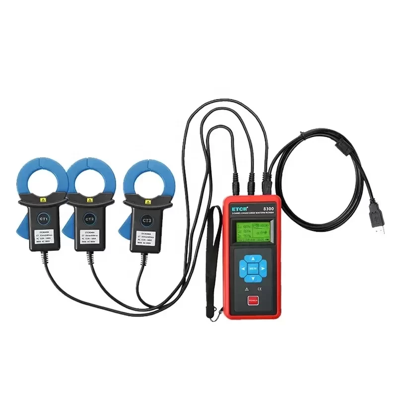 ETCR8300 Three-Channel Clamp-on DC Current Leakage Monitoring Recorder