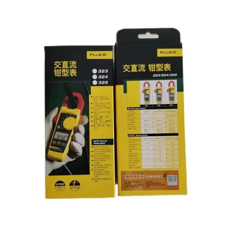 Fluke 324 True RMS Clamp Meter with Temperature Measuring DC Current Complementing Fluke 323 325 Digital Clamp Meters