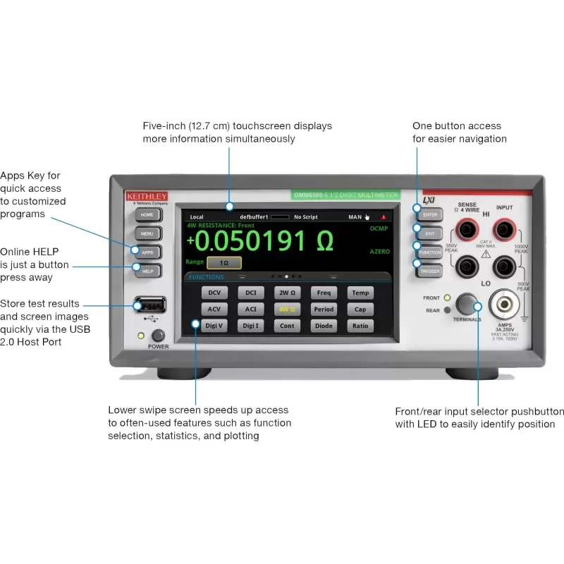Keithley DMM6500 6.5 Digit Graphical Touchscreen Digital Multimeter Keithley DMM6500 6.5 Digit Graphical Touchscreen Digital Multimeter