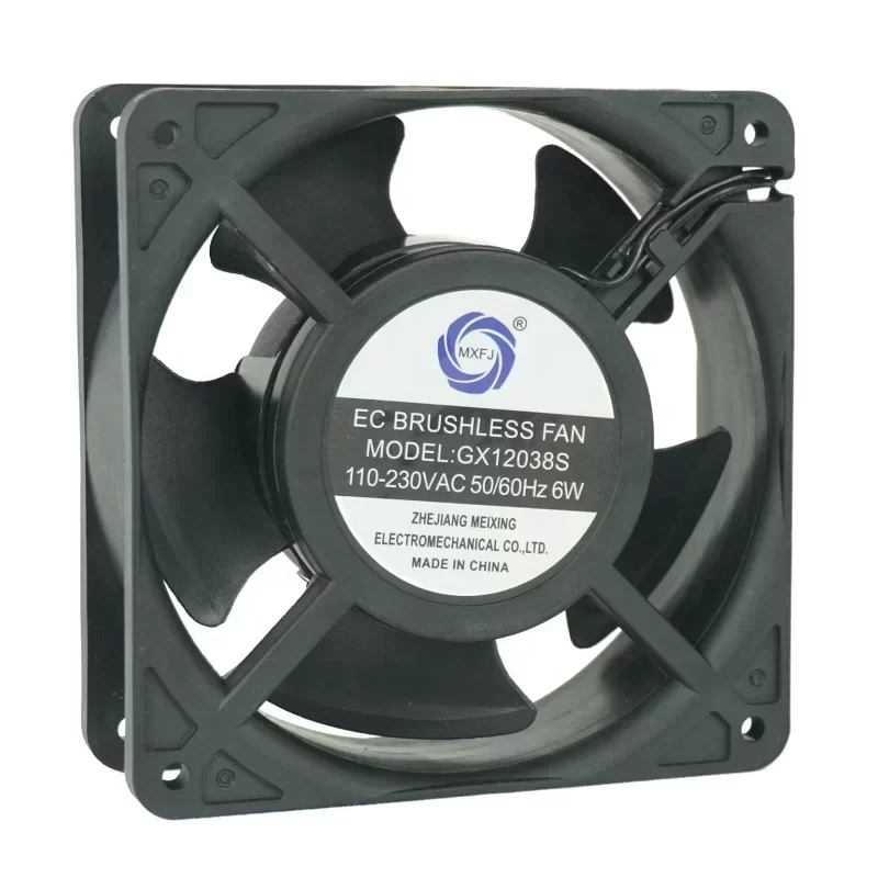 MEIXING GX12038 110-230V EC 4Inch 120x120x38mm Axial Fan MEIXING GX12038 110-230V EC 4Inch 120x120x38mm Axial Fan