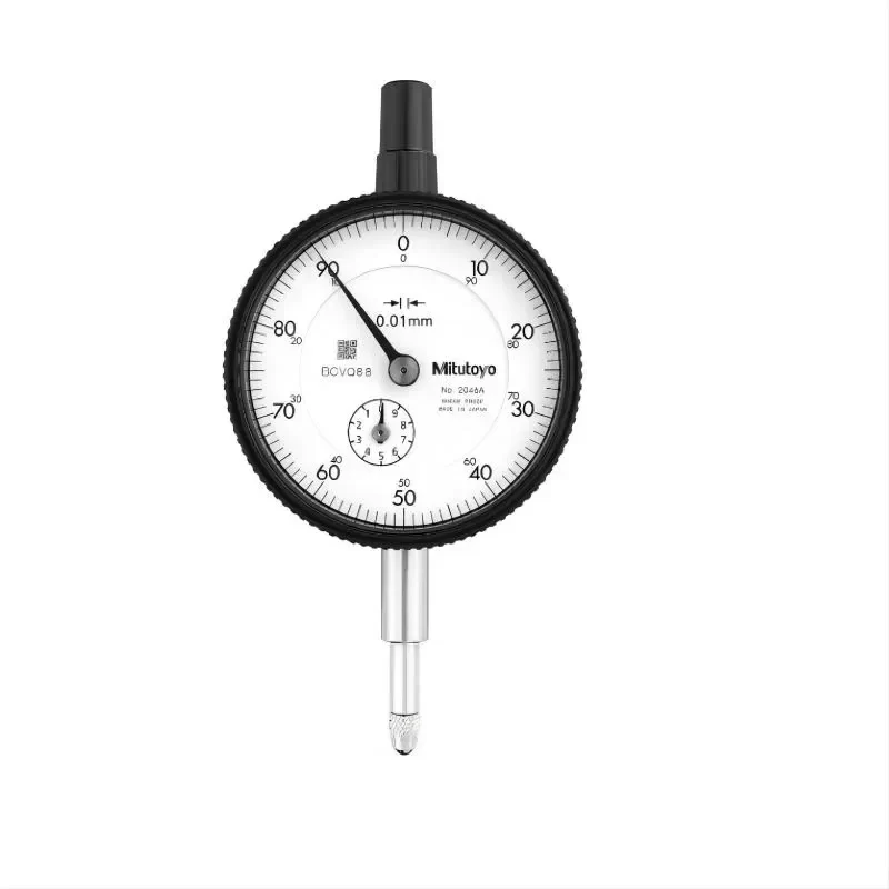 Mitutoyo 2046A Series 2 Metric ISO Type Dial Indicator 0 to 10 mm Range 0.01 mm Accuracy Standard-Type with Lug Back Mitutoyo 2046A Series 2 Metric ISO Type Dial Indicator 0 to 10 mm Range 0.01 mm Accuracy Standard-Type with Lug Back