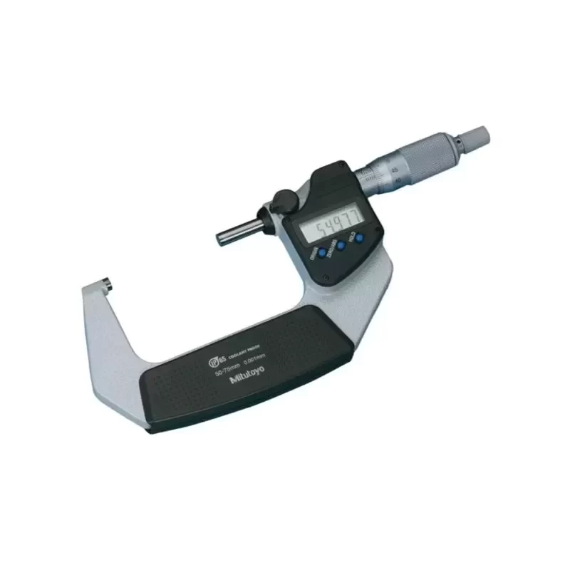 Mitutoyo 293-232-30 Digital Micrometer SPC High Precision 1 Um Accuracy 50-75mm Range IP65 Dust/Water Protection LCD Display