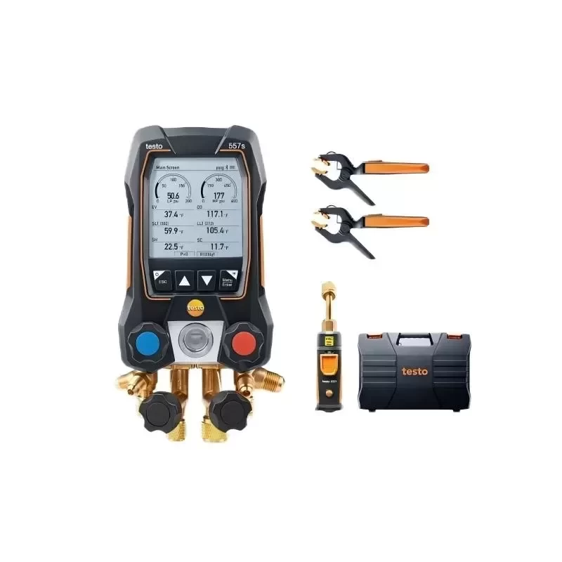Testo 557S with 552i Vacuum Intelligent Probe Air Conditioning Refrigerant Fluorine Meter 0564 5571 Pressure Gauges