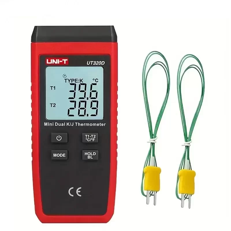 UT320A UT320D UNI-T Single Double Channels Contact Digital Thermometers